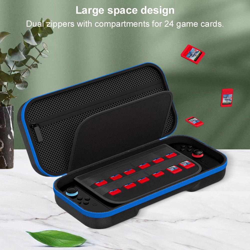 Hard Protective Carry Case with 24 Game Card Slots Portable Travel Organiser Large Capacity Console Protective Handbag for NS2