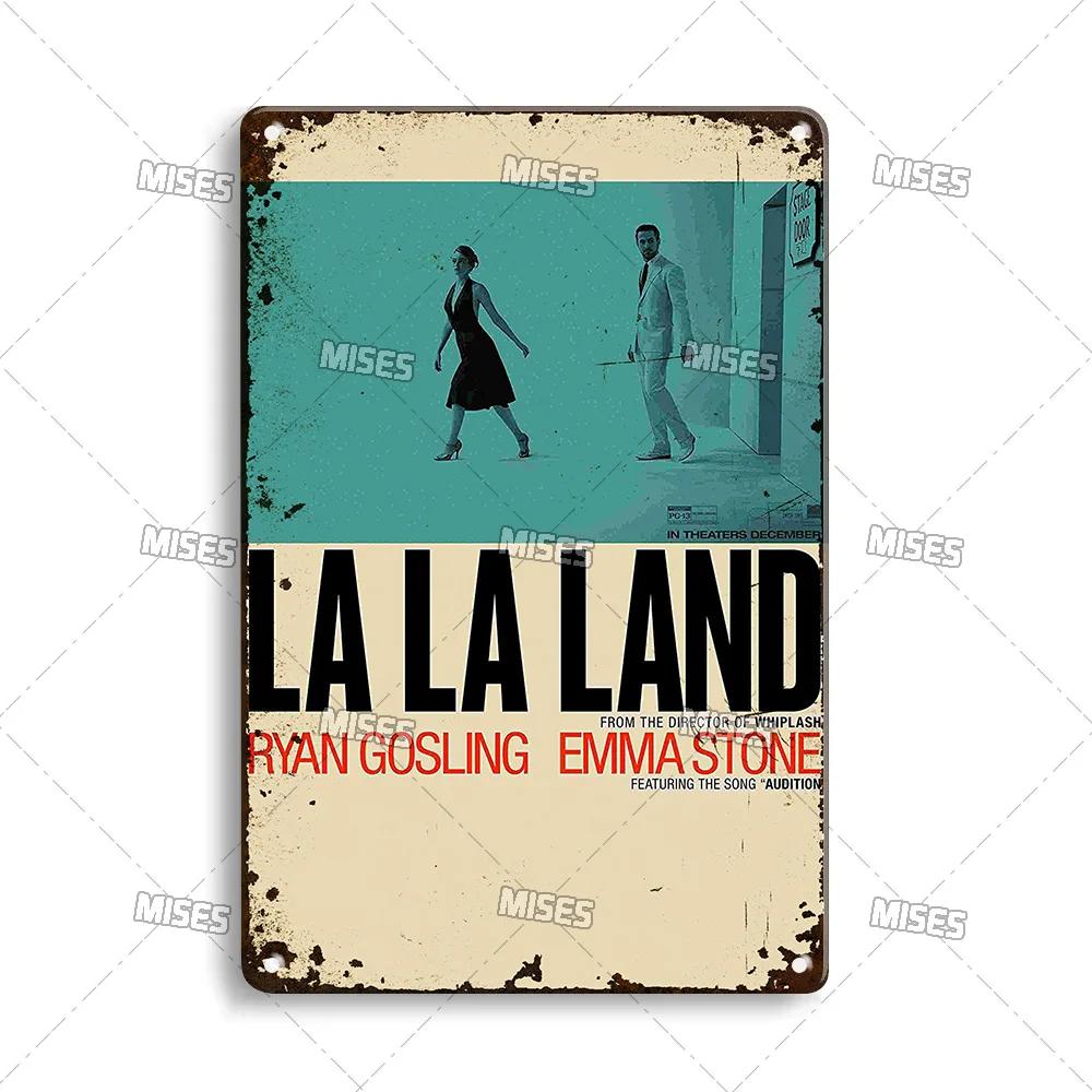 MISES LA LA LAND Classic Movie Metal Poster Cafe Home Kitchen Wall Decor Sign Decorative Plate Metal Plaque Retro Metal Tin Sign