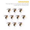 10pcs #10 Bionic Bee Fly Fishing Flies Dry Artificial Lures Trout Fly Tying Materials Floating Lure Fishing Flies Bait