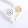 Fashionable Sophisticated Dandelions Lapel Pin with Dripping Oil Designs Contrast Accessory for Party Supplies Costumes