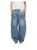 Streetwear Jeans Y2K Mens Pants Harajuku Hip Hop Letter Embroidery Vintage Blue Baggy Jeans High Waist Wide Leg Trouser