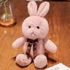 Cute Bunny Plush Doll Bow Tie Ribbon Rabbit Doll