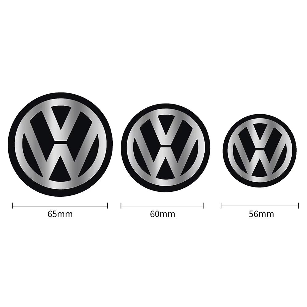 4Pcs Volkswagen Logo Car Wheel Center Hub Caps Badge Sticker For VW GTI Tiguan Jetta Mk6 Scirocco Polo Touran Golf Rline QK1