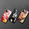 Cartoon Anime Chainsaw Man Phone Case For IPhone 13 12 11 XS X 8 7 6 Plus Mini Pro Max SE 2022 Black PC TPU Glass Phone Cover