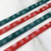 3/8" (10mm) Red printed Snowflake Satin Ribbon christmas gift ribbons Festival party gift packaging ribbon handmade decorative