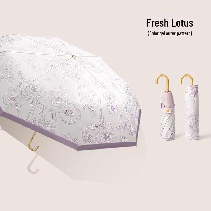 ZuoYou Fresh Style 8K Tri-fold Sun Protection Umbrella