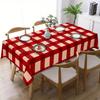 1pc Vintage Checkered Tablecloth - Red Classic Design Pattern - Rectangular - Polyester