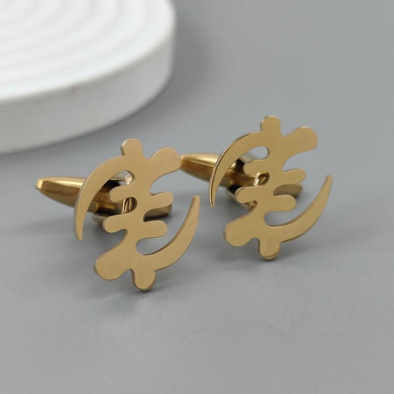 Fengzi Brooch Cufflinks Autumn Hot Item Creative Personality Cutting Design Stainless Steel Material Exquisite Accessories