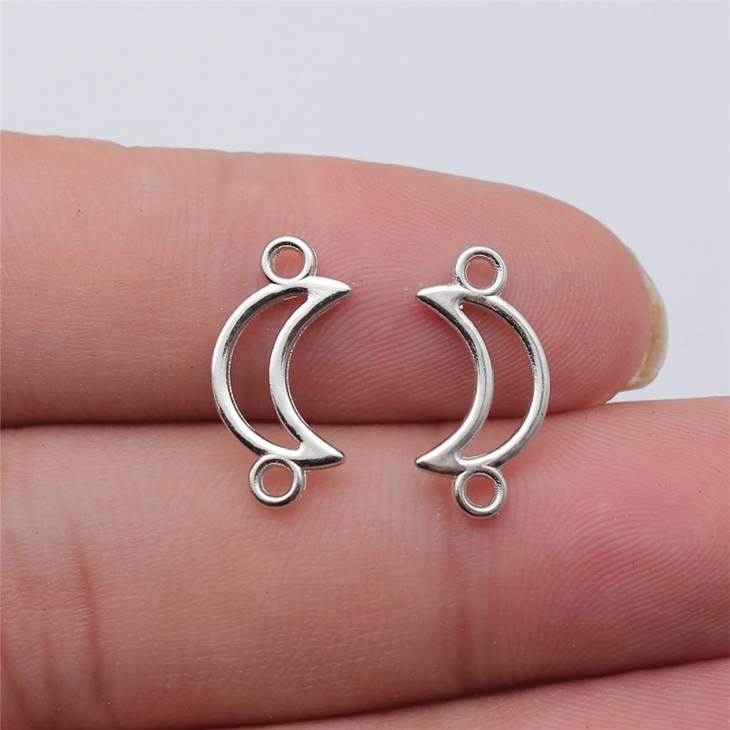 

Star Moon Connectors Celestial Themed Antique Bronze Zinc Alloy Jewelry Making Craft Parts DIY Connect Parts A26-20pcs-18x9mm