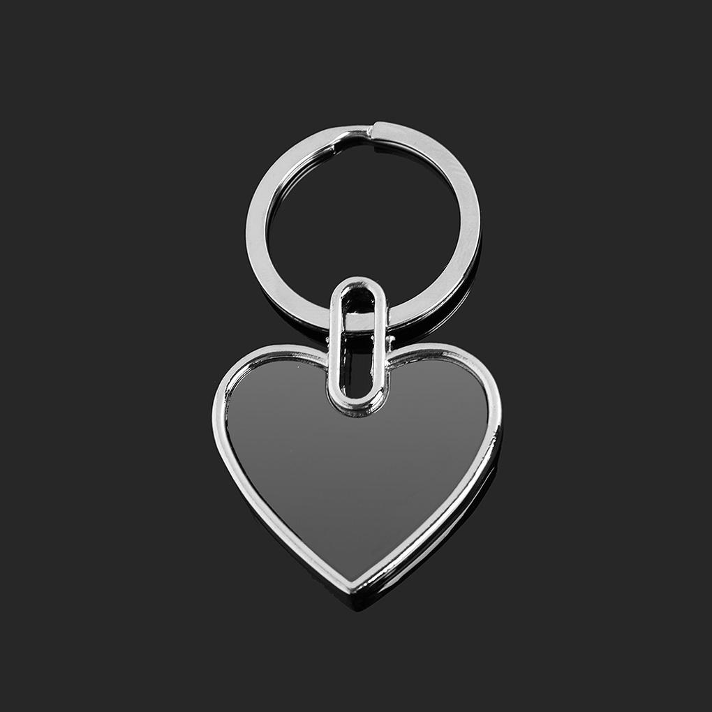 Black Heart Keychain Keyring Metal Car Key Holder