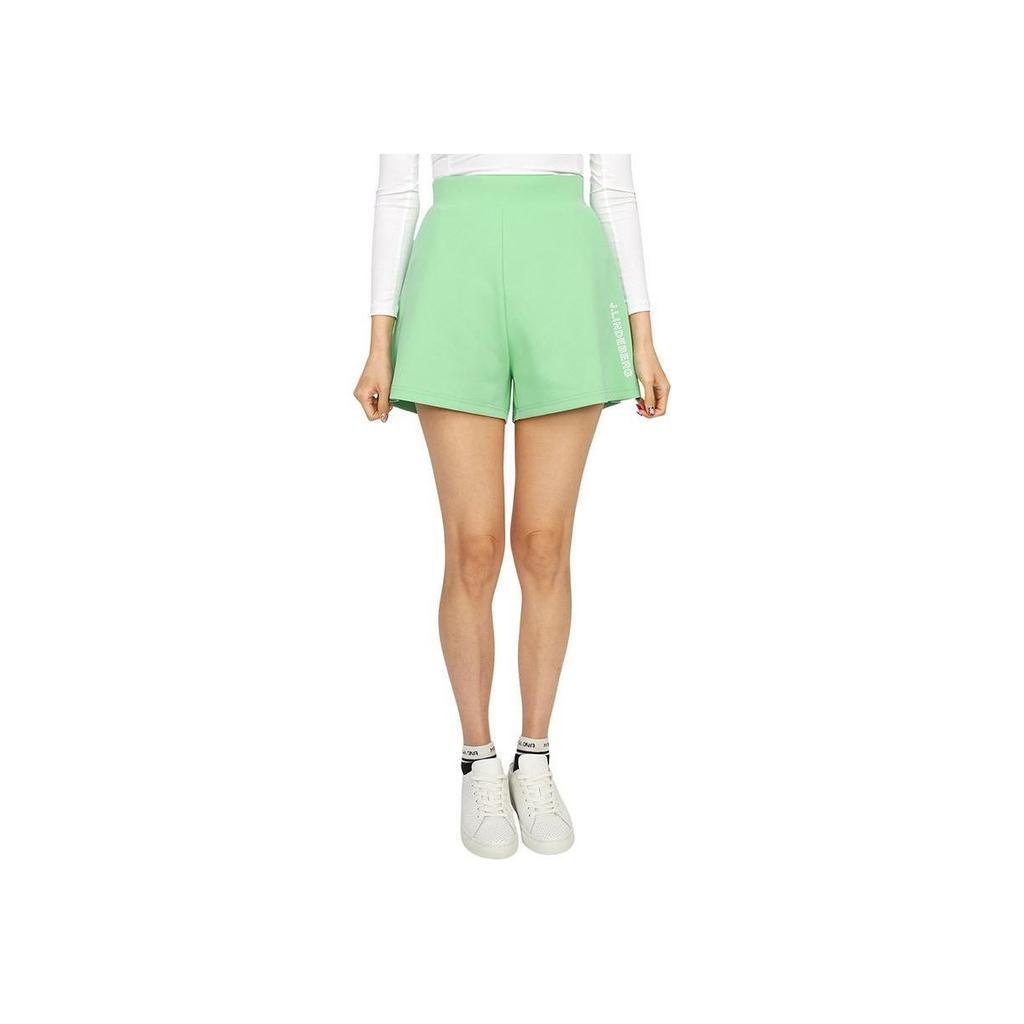 J.LINDEBERG High-Waisted Fitted Casual Shorts With Letter Print Women Shorts Green GWJS09223-M239