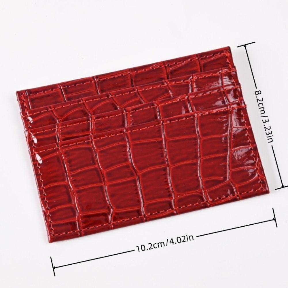 New PU Leather Slim Women Card Holder Thin Id Bus Card Cover Wallet Purse Waterproof Business Credit Card Case Bag