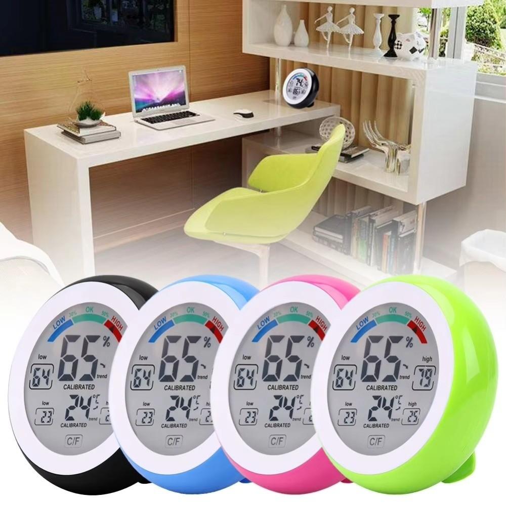 Circular Temperature Humidity Meter  Temperature Humidity Tester Alarm Clock  Car Auto
