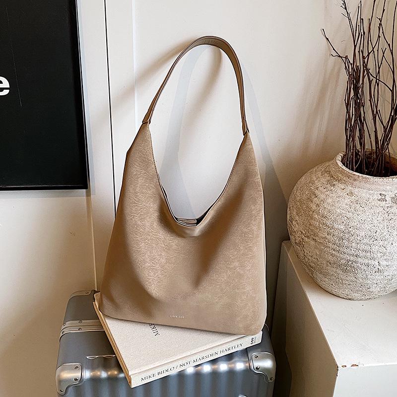 Женская ретро матовая сумка-тоут - 2025 Осень/Зима Большая вместимость Сумка на одно плечо