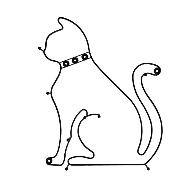 

Ретро Мультяшные Кошки Настенный Крючок Минималистичный Дизайн Для Домашнего Декора Функциональный Для Вешания Одежды Шляп И Сумок Прочные Железные Материалы Подходит Для Различных чёрный