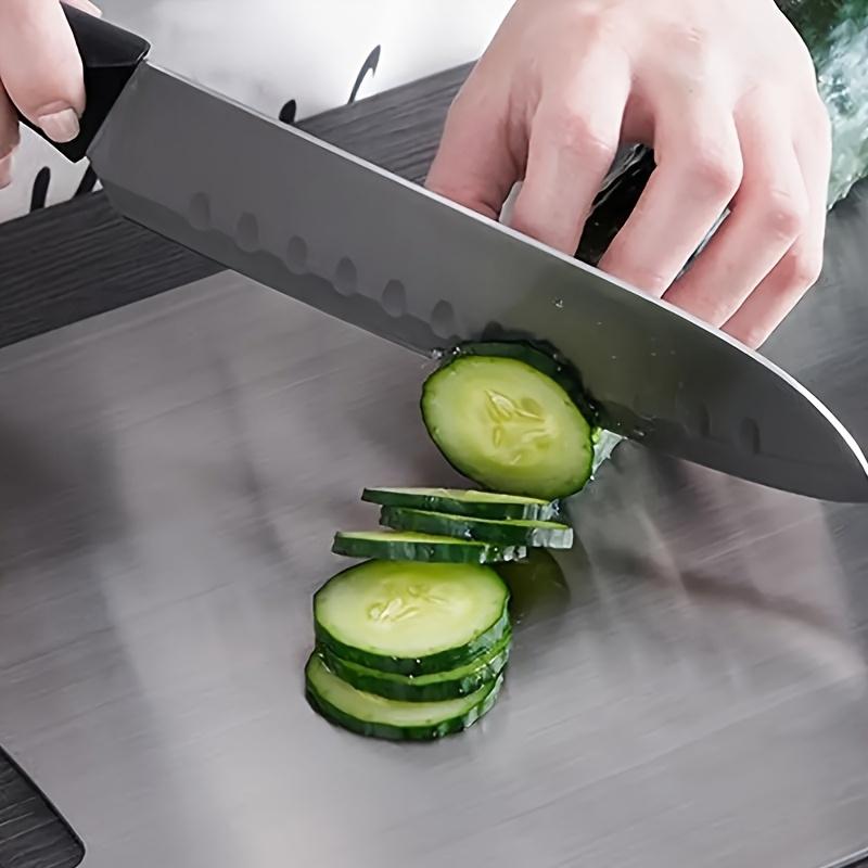 Titanium Cutting Board - Double-Sided Dishwasher Safe, Non-Porous Antibacterial Chopping Board for Kitchen & Outdoor Camping