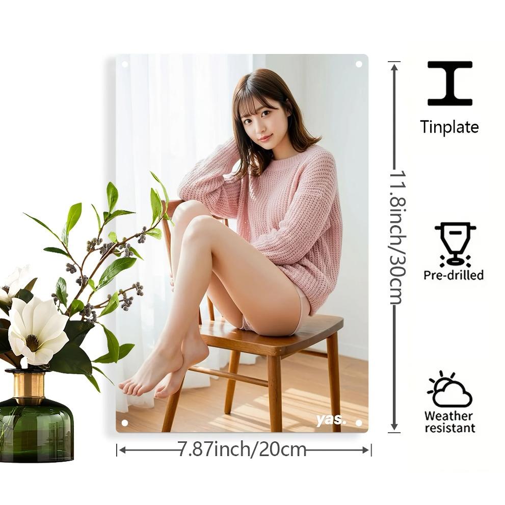 Vintage Blechschild Wandkunst - 2D Metallplakette für Haus Garten Garage Kneipe Dekoration