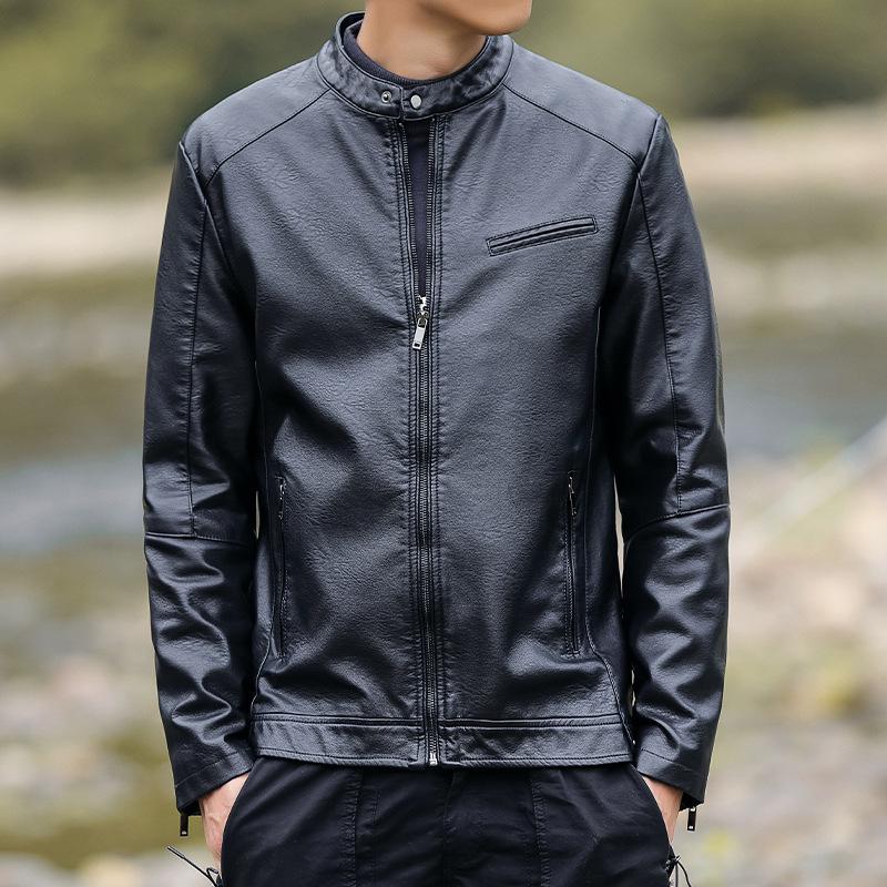 Мужская куртка из искусственной кожи — фото 15