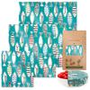Stylish Beeswaxs Food Wrappers Set of 3 Keeps Food Freshness Naturally Sturdy Cotton Home Accessory for Organization