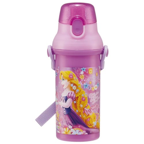 Skater Disney Tangled Water Bottle, 24 oz (480ml), Kids', Antibacterial, Child-Friendly, Lightweight, Made in Japan, PSB5SANAG-A
