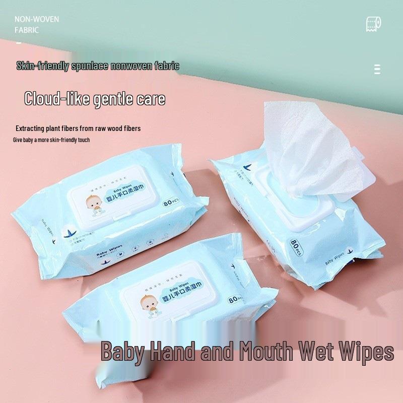 Large Pack Baby Hand & Mouth Wipes - Disposable Wet Wipes for Cleaning