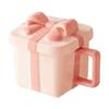Creative Gift Box Shape Mug Ceramic Water Cup Couple Afternoon Tea Coffee Cup Set Nordic Home Breakfast Milk Cup Girlfriend Gift