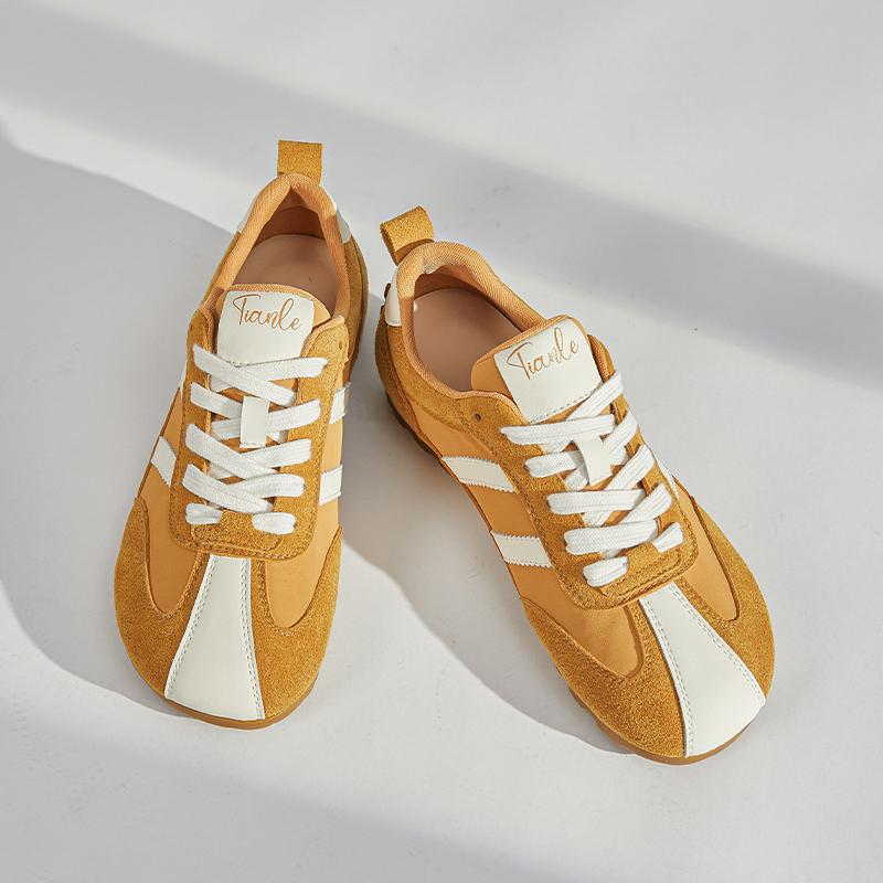 Fashion AIYUQI Women Sneakers Genuine Leather Flat Non-slip German Training Female Shoes Large Size Autumn Casual Girl Forrest Gump Shoe