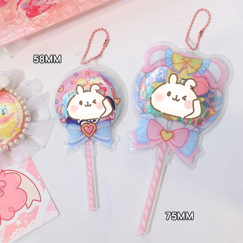 Lollipop Shape Photo Protector Case Girl Anime Diy Pins Display Cover Kpop Idol Photocard Holder Creative Pin Case Birthday Gift