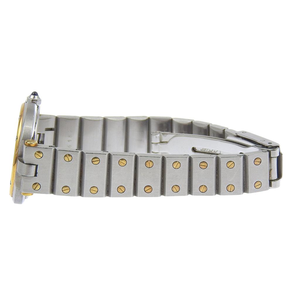 Cartier Santos Round SM Watches 84038288 Cal.81 whiteDial Stainless Steel/YG Quartz Analog Display Women Used