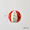 NUCHI Handmade Wool Felt Irregular Christmas Tree Ball Decorations