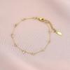 New Arrival Delicate Tarnish Free Titanium Steel Healing Rose Quartz Gravel Charm Thin Bracelet Summer Girl Crystal Jewelry