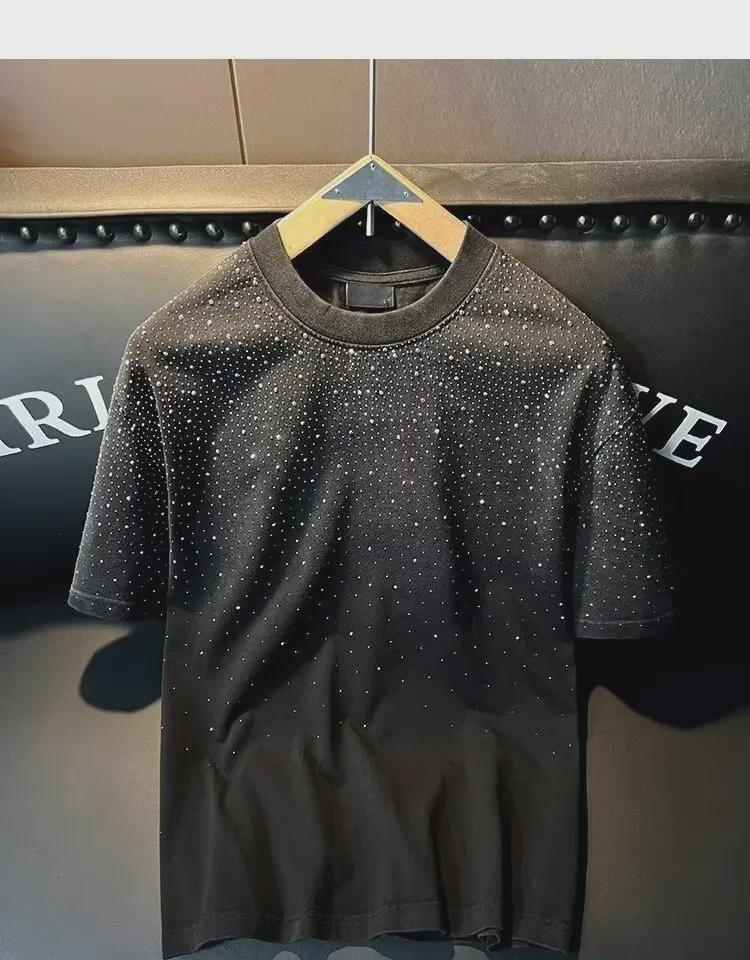 2025 European Luxury Men's Star-Studded Short Sleeve T-Shirt