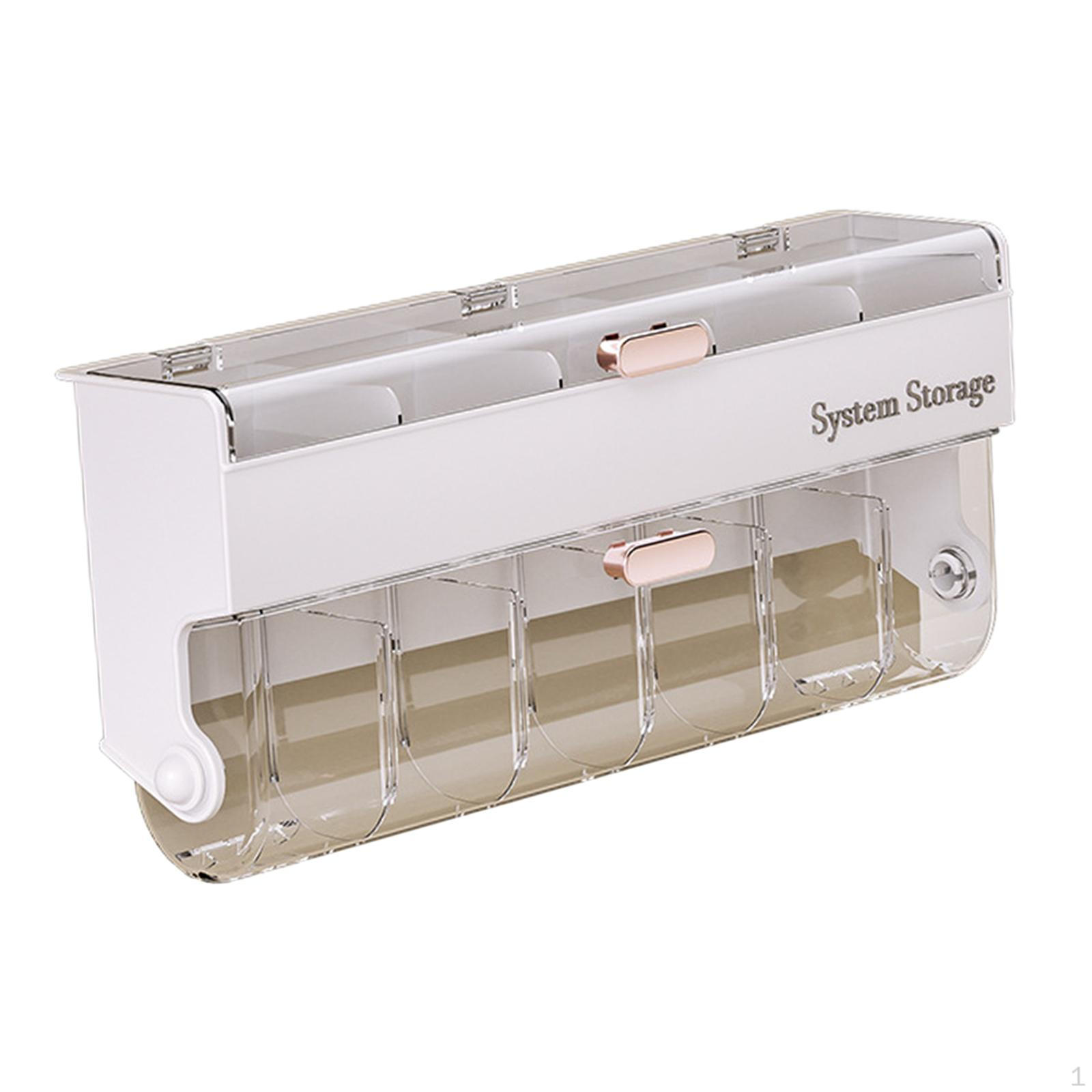 

Коробка для хранения нижнего белья, трусиков, органайзер для бюстгальтера, настенные прозрачные носки для одежды белый