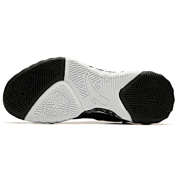 Anta Crazy 3 Low top Basketball Shoes Men's Black White 11941607-4