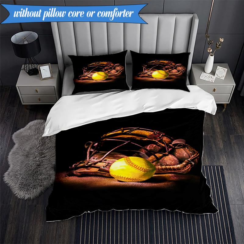Baseball Passion And Heritage 3pcs K-pop Music Group Bedding set,Ideal for Bedroom, Dormitory,Including Duvet Cover And 2pcs Pillowcases,Fan Gifts