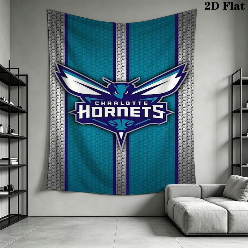 Charlotte Hornets Logo Print Bedding 1 Duvet Cover 2 Pillowcase Without Core Duvet Cover And Pillowcase Christmas Birthday Gift Bedding Set