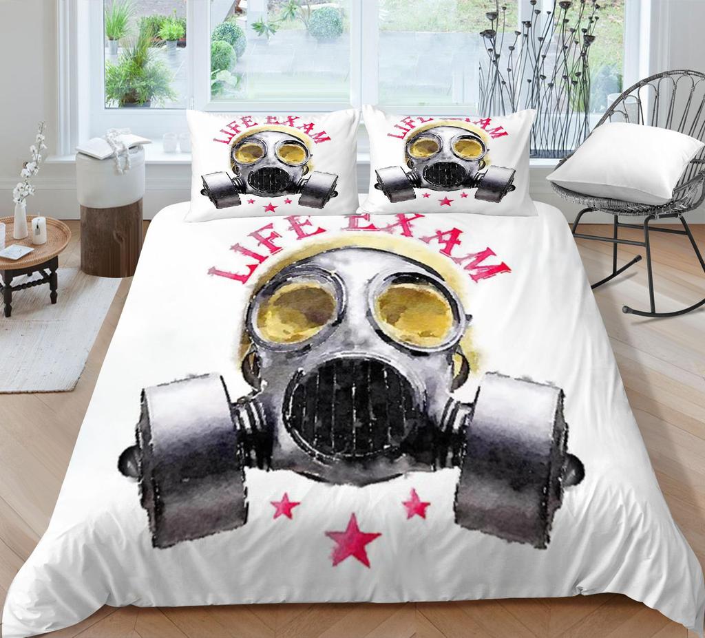 Luxury Quilt Cover Woman Man Use 3D Skull Style Bed Sets Microfiber Double Queen King Size Covers Set Home Textiles