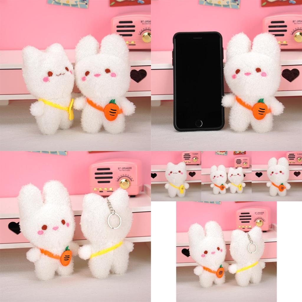 Adorable Plush Bunny And Kitty Stuffed Toys Soft Short Plush Kids Gifts