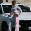 Womens Velvet Color Block Tracksuit Stand Collar Zip Crop Top Wide Leg Pants Two Piece Set