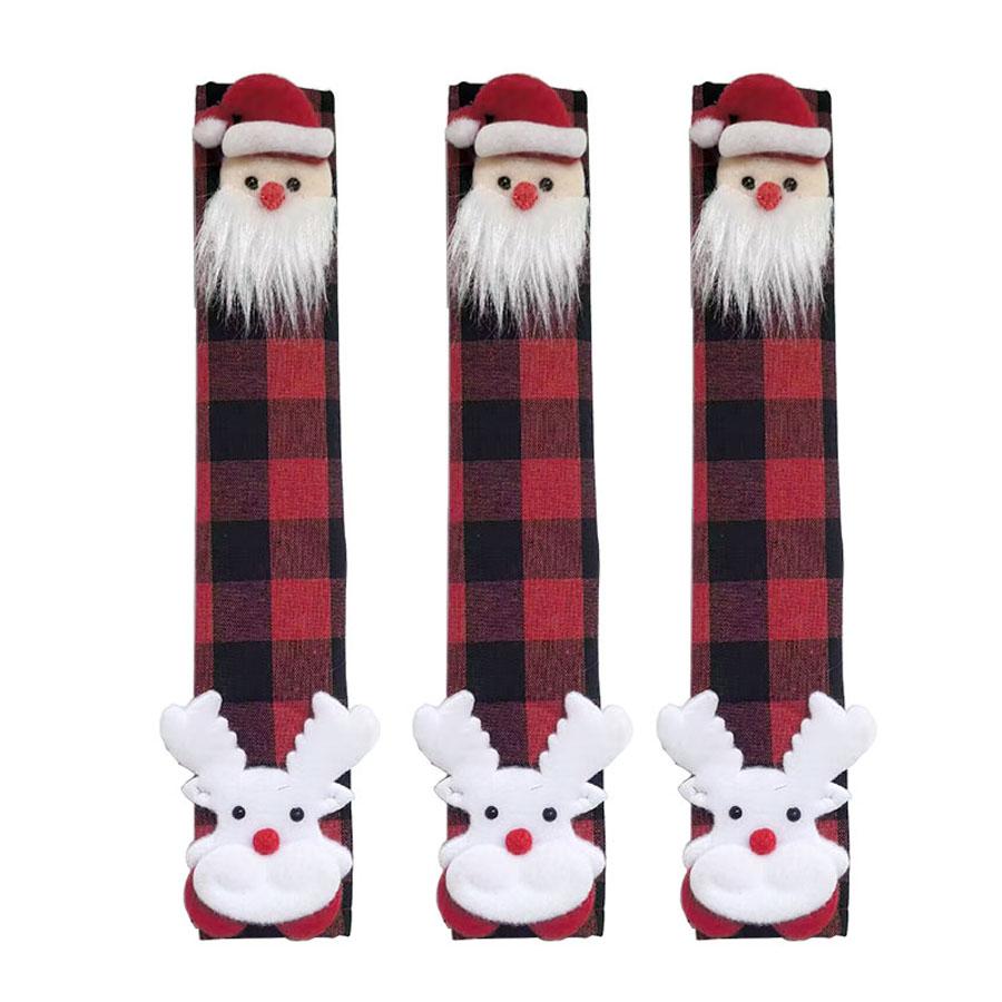 3D Design Abdeckungen Weihnachts-Griffabdeckungen Leicht zu reinigen Elch-Thema Mehrere Größen erhältlich Schutzfunktion Weihnachtsmann-Design