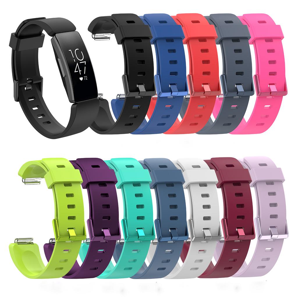 Flexible Silicone Watch Strap Replacement for Fitbit Inspire/Inspire HR
