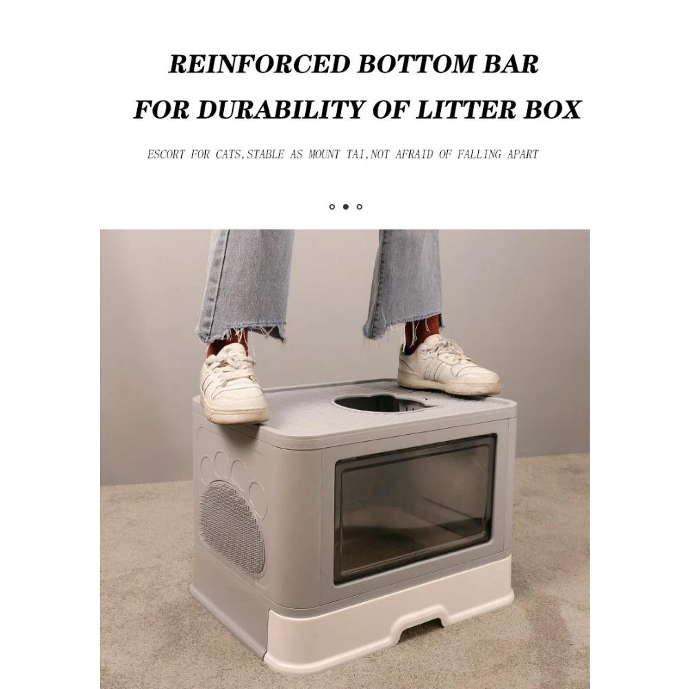 Cat litter box, fully semi enclosed, oversized, drawer style, large, deodorizing cat toilet supplies for kittens, cat litter box