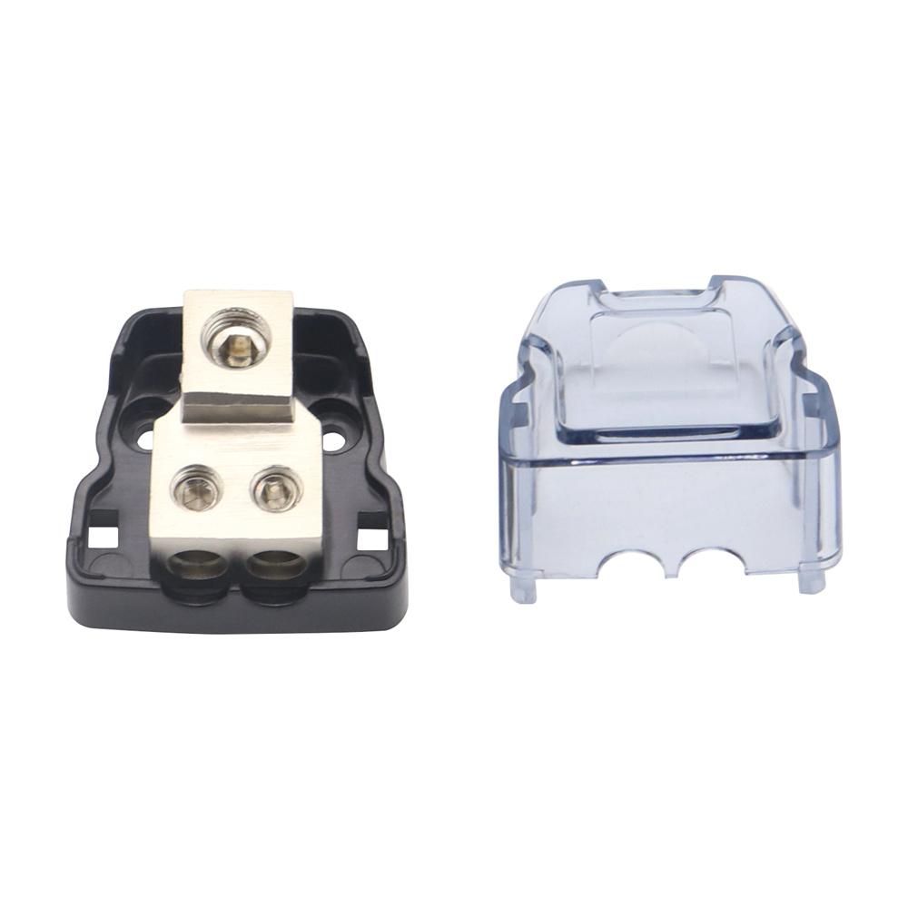 2Pcs Car Audio Amp Power Ground Distribution Block 4 Gauge Input 8 Gauge Output