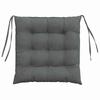Seat Cushions 4 pcs Dark Grey 40 x 40 x 6 cm Fabric