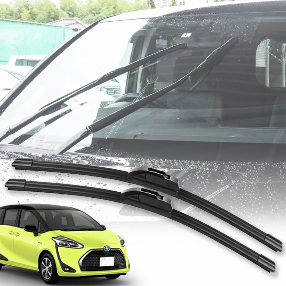 

XIKER Toyota Sienta 170 Series Dedicated Wiper Graphite Coated Rubber Front Glass Wiper For All Seasons, 2-Piece Parts