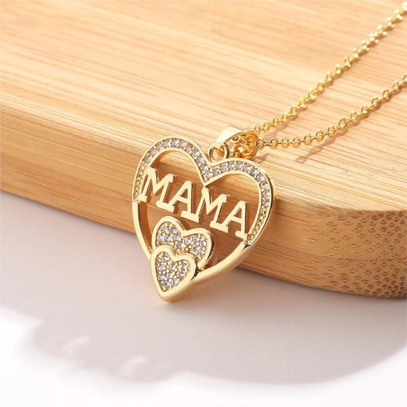 Elegantný náhrdelník v tvare srdca pre mamičku pre ženy Jednoduchý choker náhrdelník Šperky na každodenné nosenie Darčeky na Deň matiek