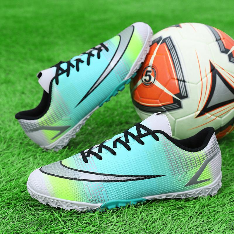 

Football shoes tf broken nails artificial flat AG long nails youth students boys and girls leather foot training shoes 33