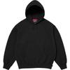 Supreme Satin Applique Hooded Sweatshirt Black