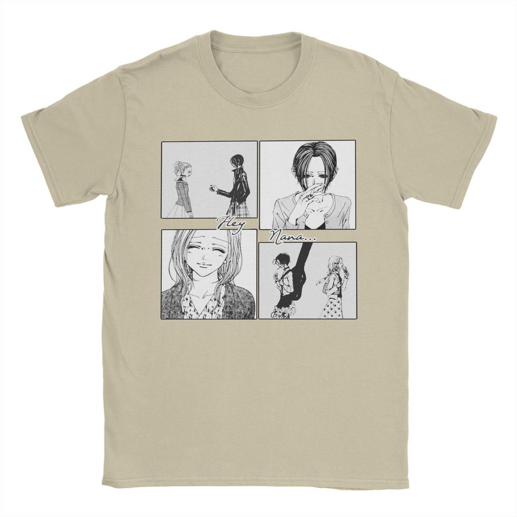 Novelty Hey Nana T-Shirt Men O-neck Short Sleeve Tops Nana Osaki Anime Manga Cotton Summer Clothing