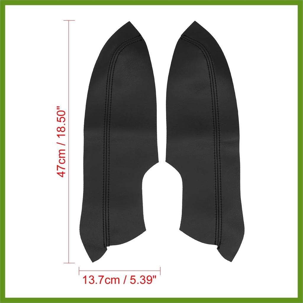 1 Pair Synthetic Leather Car Front Door Panels Armrest Cover Black for Honda Civic 2006-2011 Sedan Vehicle Components